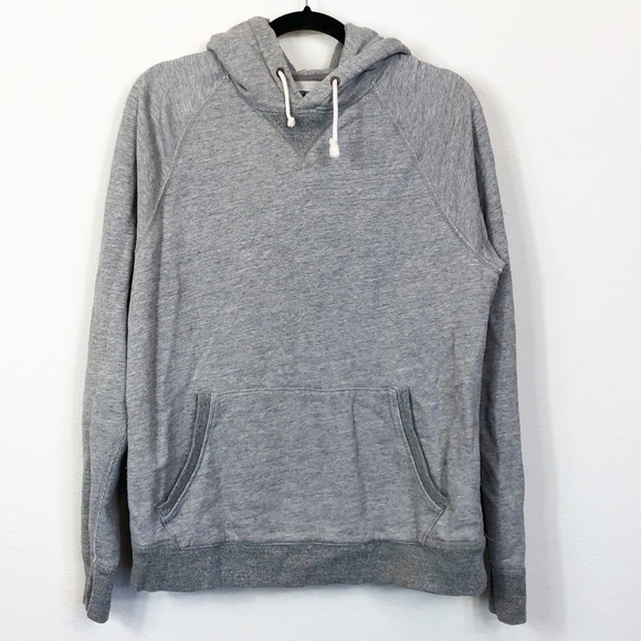 J Crew Vintage Fleece Gray Pullover Hoodie M - Picture 3 of 7